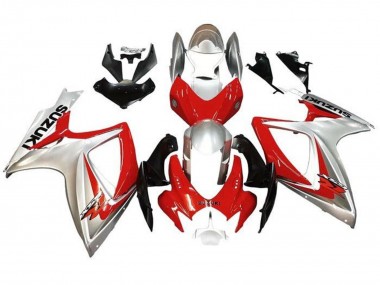 Carenado Moto Suzuki GSXR 600 / GSXR 750 2006-2007 - Plata Rojo Negro