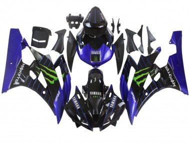 Carenado Moto Yamaha YZF R6 2006-2007 - Azul Negro Verde Monstruo