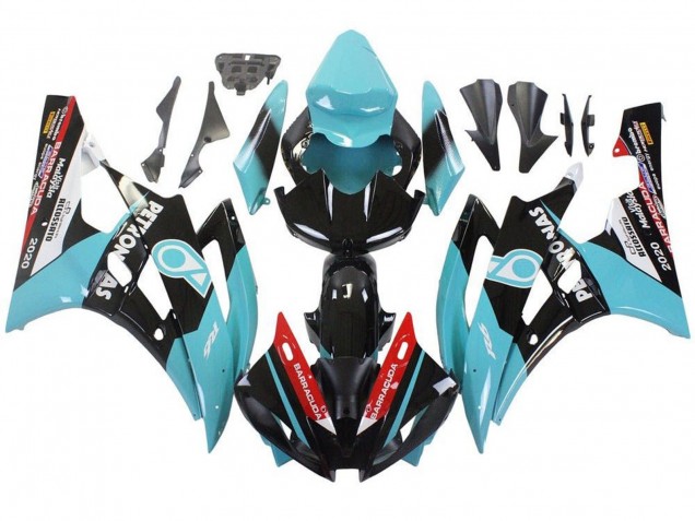 Carenado Moto Yamaha YZF R6 2006-2007 - Azul Claro Rojo Blanco Negro Petronas