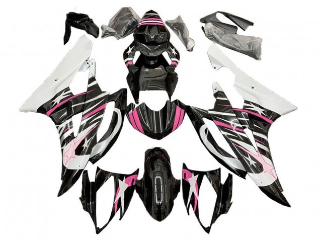 Carenado Moto Yamaha YZF R6 2006-2007 - Blanco Rosa Negro Estrella Llama
