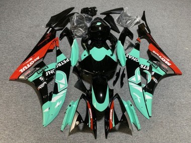 Carenado Moto Yamaha YZF R6 2006-2007 - Verde Claro Rojo Negro Petronas Motul