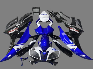 Carenado Moto Yamaha YZF R6 2006-2007 - Blanco Azul Negro Brillante Yamalube