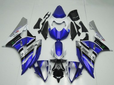 Carenado Moto Yamaha YZF R6 2006-2007 - Blanco Azul Plata Negro ENEOS Monstruo