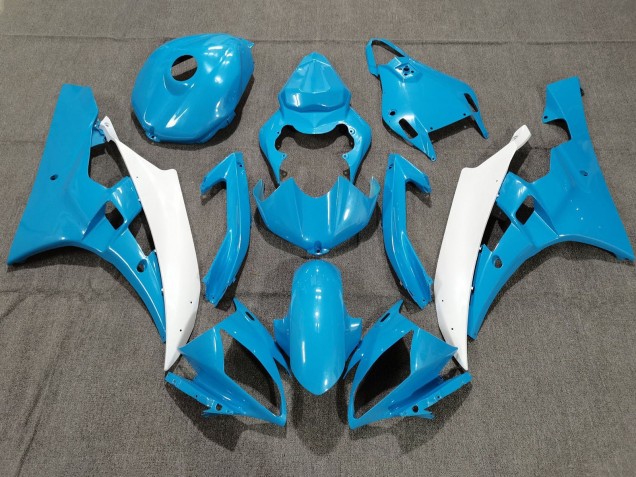 Carenado Moto Yamaha YZF R6 2006-2007 - Azul Claro Blanco