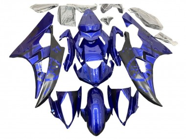 Carenado Moto Yamaha YZF R6 2006-2007 - Azul Negro Mate