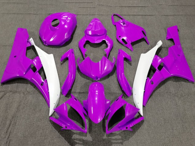 Carenado Moto Yamaha YZF R6 2006-2007 - Púrpura Blanco