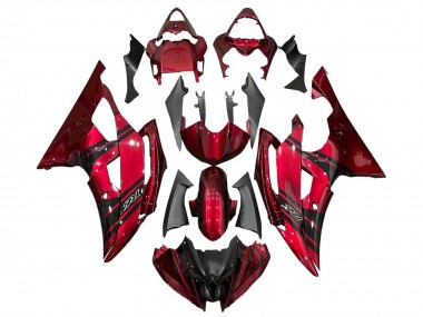 Carenado Moto Yamaha YZF R6 2008-2016 - Rojo Negro Raya