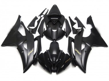 Carenado Moto Yamaha YZF R6 2008-2016 - Negro Mate Oro Calcomanías