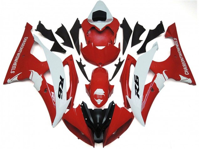 Carenado Moto Yamaha YZF R6 2008-2016 - Blanco Rojo Negro