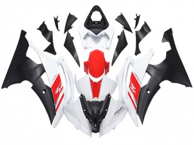 Carenados Moto Yamaha YZF R6 2008-2016 - Blanco Rojo Negro Mate