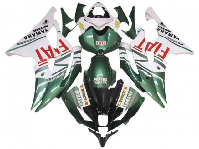 Carenado Moto Yamaha YZF R6 2008-2016 - Blanco Verde Rojo Fiat