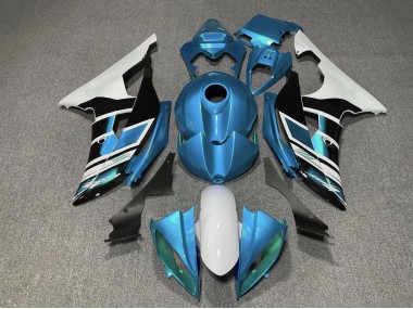 Carenado Moto Yamaha YZF R6 2008-2016 - Blanco Azul Negro Raya
