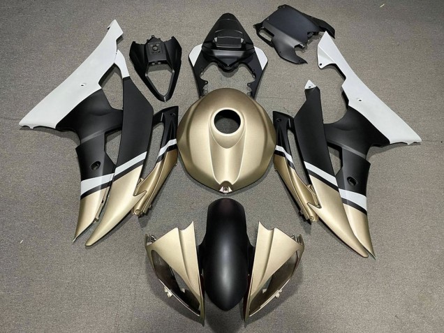Carenado Moto Yamaha YZF R6 2008-2016 - Blanco Oro Negro Mate