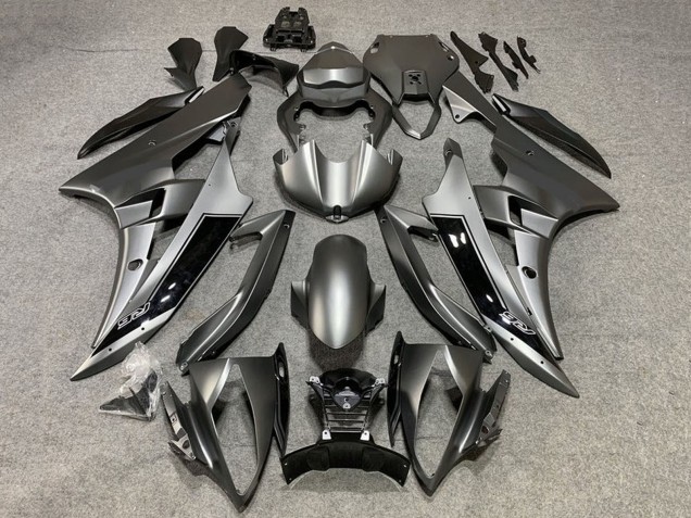 Carenado Moto Yamaha YZF R6 2008-2016 - Gris Mate Negro Brillante