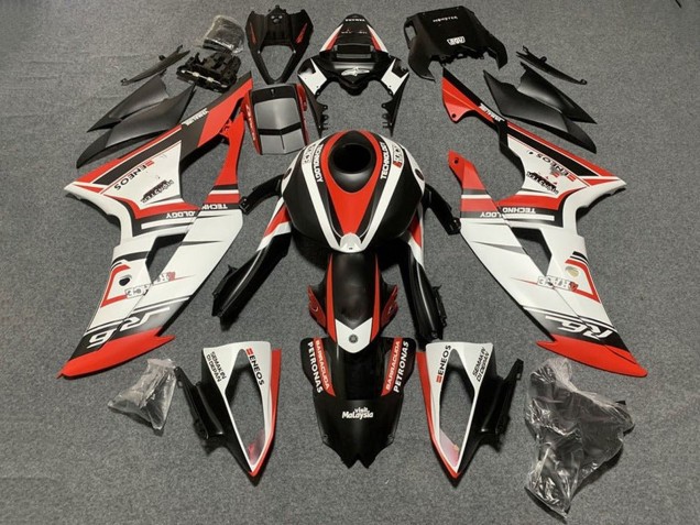 Carenado Moto Yamaha YZF R6 2008-2016 - Blanco Rojo Negro Mate