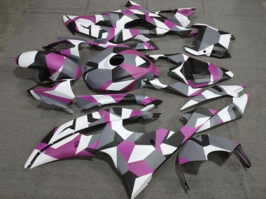 Carenado Moto Yamaha YZF R6 2008-2016 - Blanco Rosa Gris Negro Camouflage