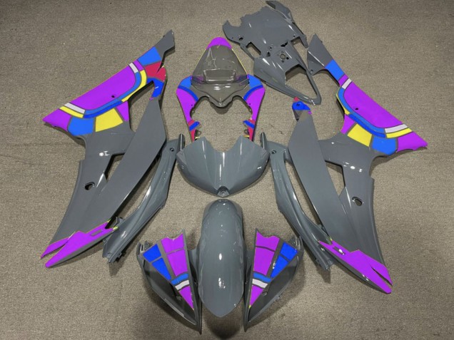 Carenado Moto Yamaha YZF R6 2008-2016 - Nardo Gris Púrpura RuedaColores