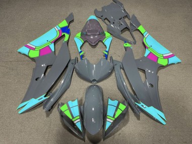 Carenado Moto Yamaha YZF R6 2008-2016 - Nardo Gris Turquesa Azul RuedaColores