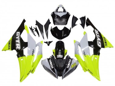 Carenado Moto Yamaha YZF R6 2008-2016 - Blanco Verde Negro Brillante GYTR