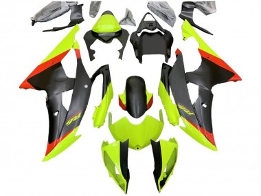 Carenado Moto Yamaha YZF R6 2008-2016 - Verde Rojo Negro Mate