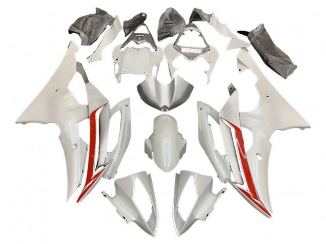 Kits Carenados Moto Yamaha YZF R6 2008-2016 - Blanco Perla Rojo