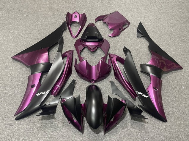 Carenado Moto Yamaha YZF R6 2008-2016 - Púrpura Negro Mate