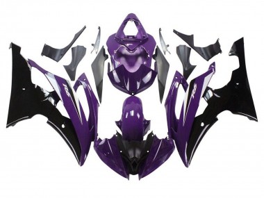 Carenado Moto Yamaha YZF R6 2008-2016 - Púrpura Negro Brillante