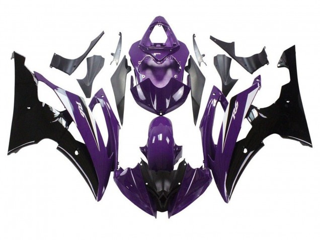 Carenado Moto Yamaha YZF R6 2008-2016 - Púrpura Negro Brillante