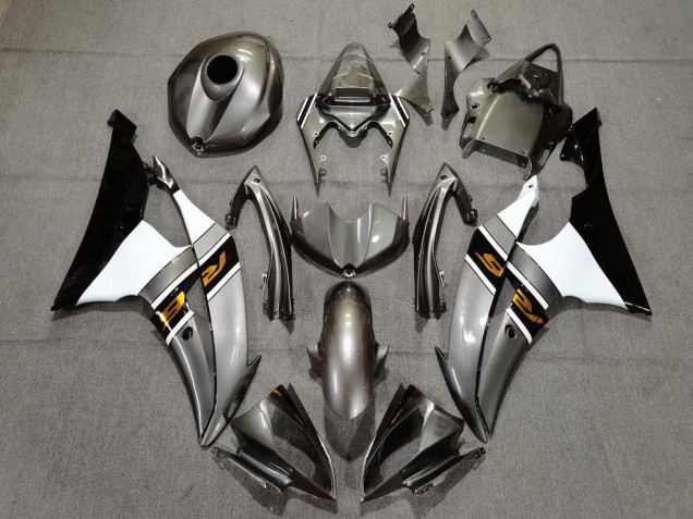 Carenado Moto Yamaha YZF R6 2008-2016 - Plata Blanco Oro Negro