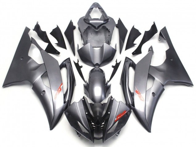 Carenado Moto Yamaha YZF R6 2008-2016 - Gris Rojo Calcomanías