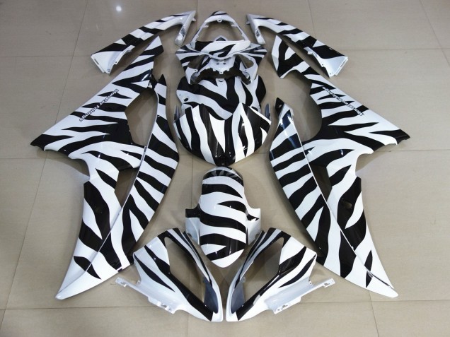 Carenado Moto Yamaha YZF R6 2008-2016 - Blanco Negro Cebra