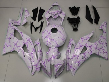Carenado Moto Yamaha YZF R6 2008-2016 - Blanco Púrpura Iluminación