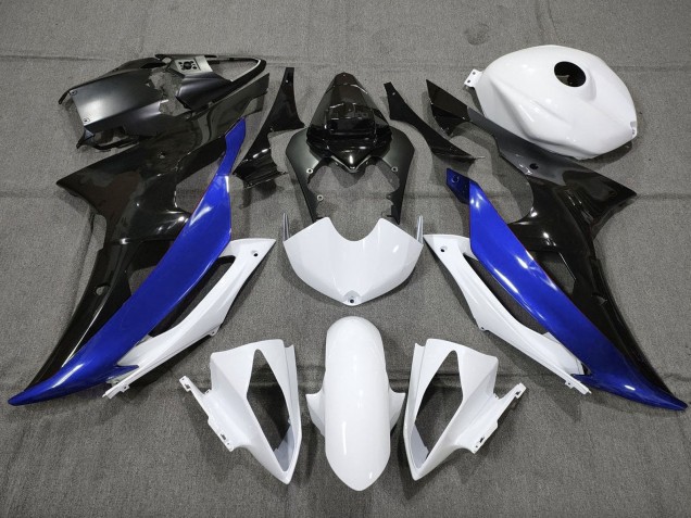 Carenados Moto Yamaha YZF R6 2008-2016 - Blanco Azul Negro Brillante