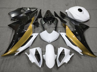 Carenado Moto Yamaha YZF R6 2008-2016 - Blanco Oro Negro Brillante