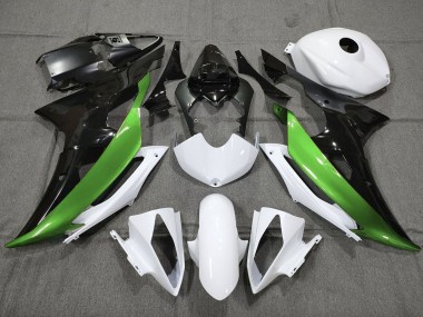 Carenado Moto Yamaha YZF R6 2008-2016 - Blanco Verde Negro Brillante