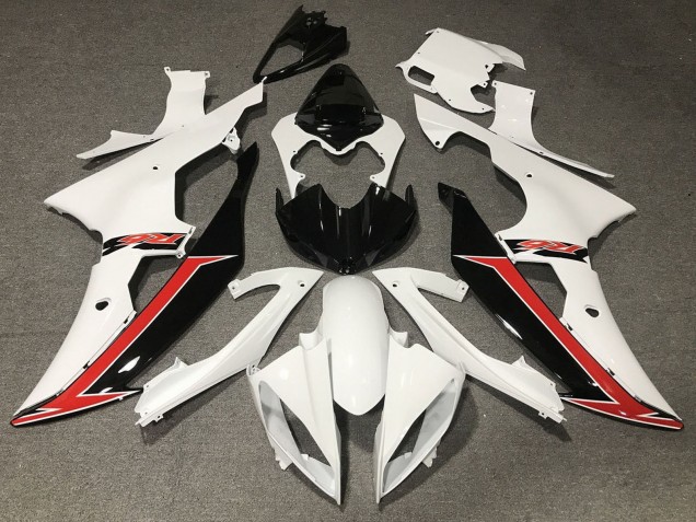 Carenados Moto Yamaha YZF R6 2008-2016 - Blanco Rojo Negro Brillante
