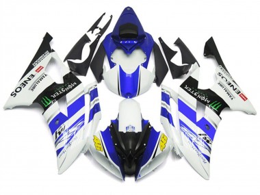 Carenado Moto Yamaha YZF R6 2008-2016 - Blanco Azul Negro Brillante Verde Monstruo ENEOS 46