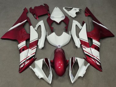 Carenado Moto Yamaha YZF R6 2008-2016 - Blanco Rojo Caramelo
