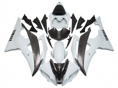 Carenado Moto Yamaha YZF R6 2008-2016 - Blanco Falso FibraCarbono Estilo