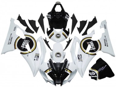 Carenado Moto Yamaha YZF R6 2008-2016 - Blanco Negro Lucky Strike