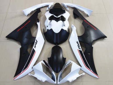 Carenado Moto Yamaha YZF R6 2008-2016 - Blanco Negro Mate Rojo