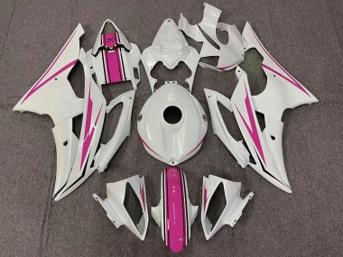 Carenado Moto Yamaha YZF R6 2008-2016 - Blanco Rosa