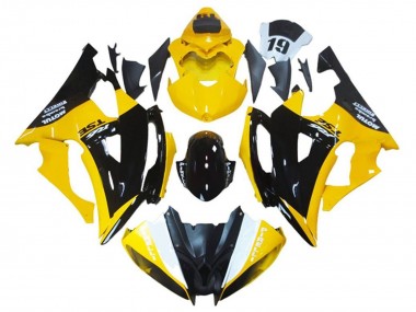 Carenados Moto Yamaha YZF R6 2008-2016 - Amarillo Negro Brillante