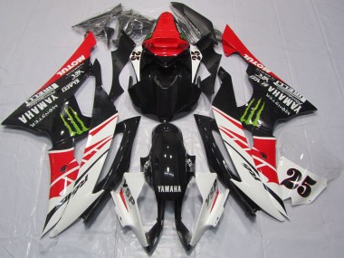 Carenado Moto Yamaha YZF R6 2008-2016 - Blanco Rojo Negro Brillante Verde Monstruo 25