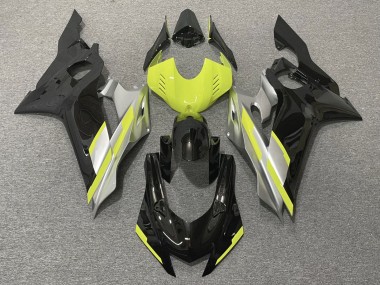 Carenado Moto Yamaha YZF R6 2017-2023 - Gris Neon Amarillo Negro Brillante
