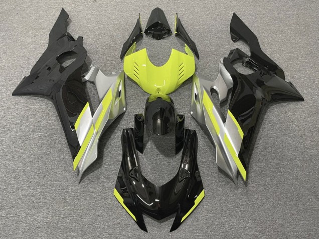 Carenado Moto Yamaha YZF R6 2017-2023 - Gris Neon Amarillo Negro Brillante