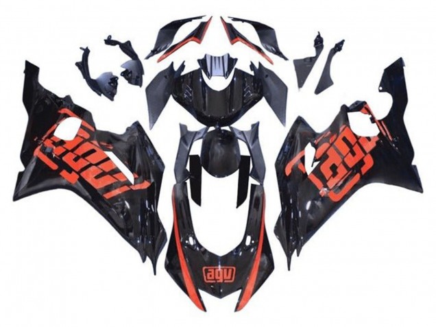Carenado Moto Yamaha YZF R6 2017-2023 - Negro Brillante Rojo AGV