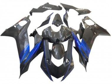 Carenados Moto Yamaha YZF R6 2017-2023 - Azul Negro Falso FibraCarbono