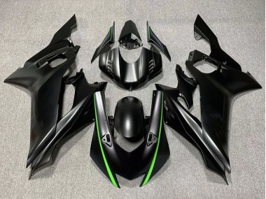 Carenado Moto Yamaha YZF R6 2017-2023 - Negro Mate Verde