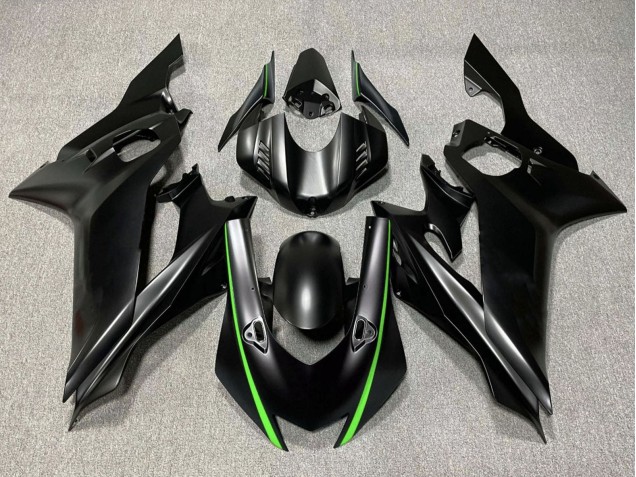Carenado Moto Yamaha YZF R6 2017-2023 - Negro Mate Verde